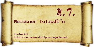 Meissner Tulipán névjegykártya